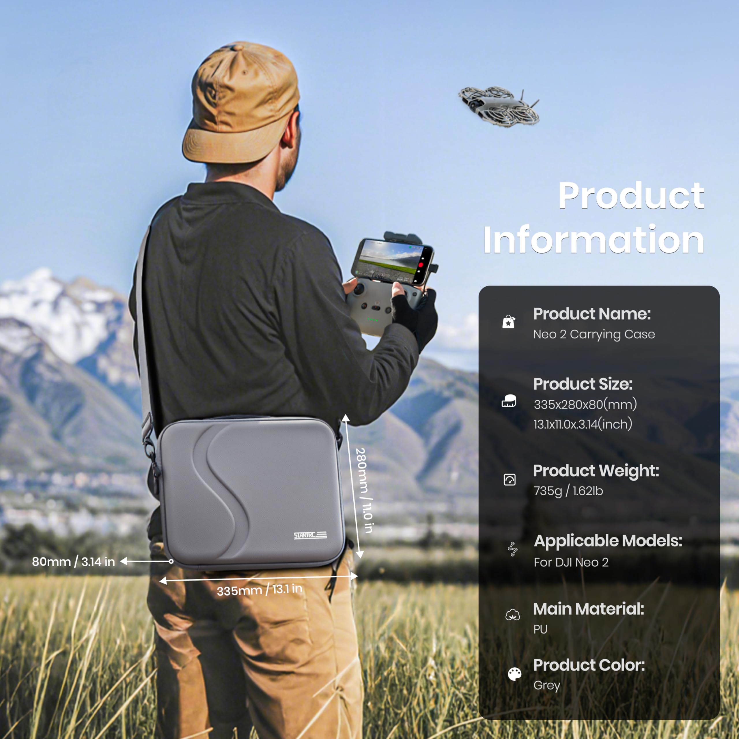 Carrying Case for DJI Neo 2 Ac - огляд і ціна Drone Controller Hood